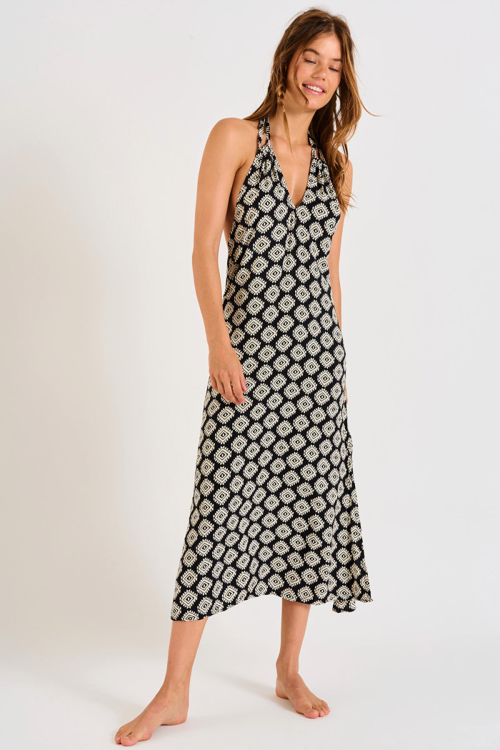 Robe longue noire MARA SARONG