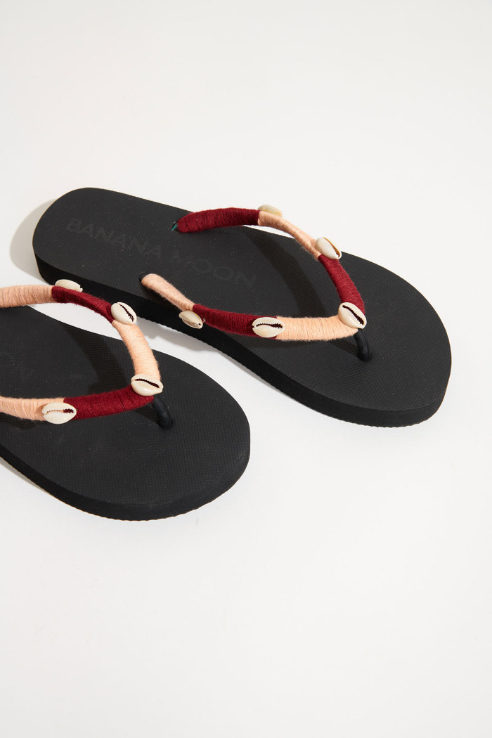 NILULU SEASIDE black flip-flops