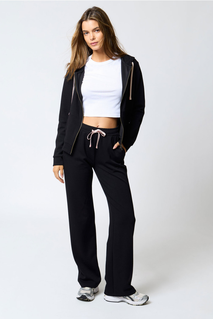 Pantalon de jogging droit noir BAYJOY FLOWEGA