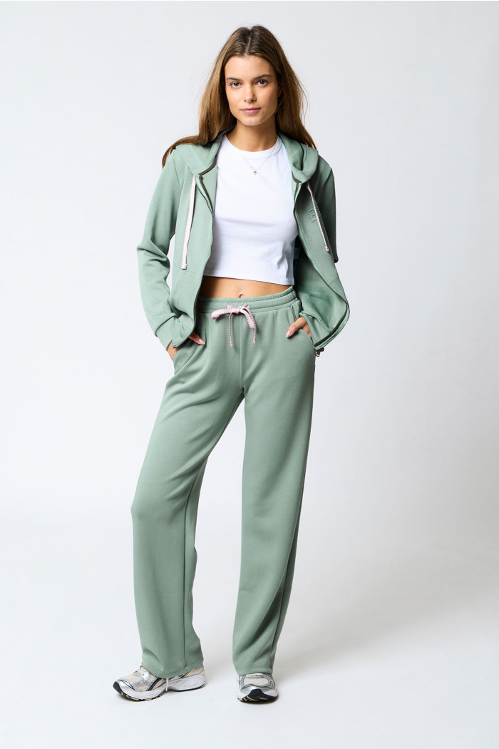 BAYJOY FLOWEGA green straight-leg jogging trousers