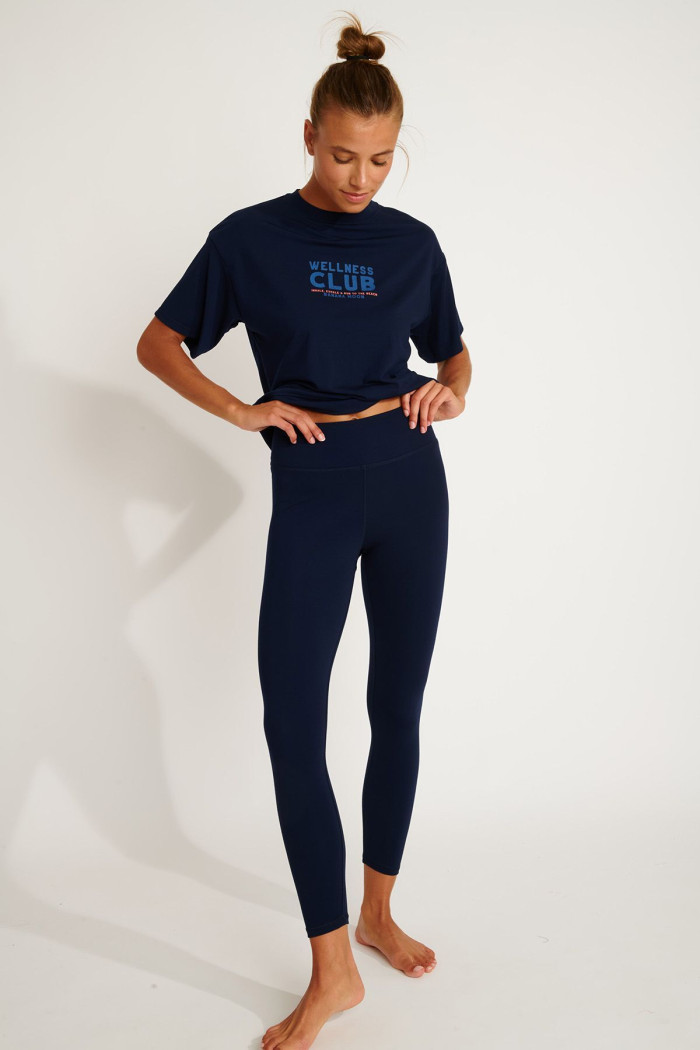 Legging de sport taille haute bleu marine AETO BAYLIGHT