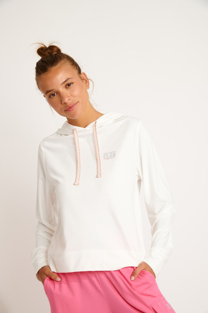 ANDY BAYLIGHT ecru hooded sweatshirt