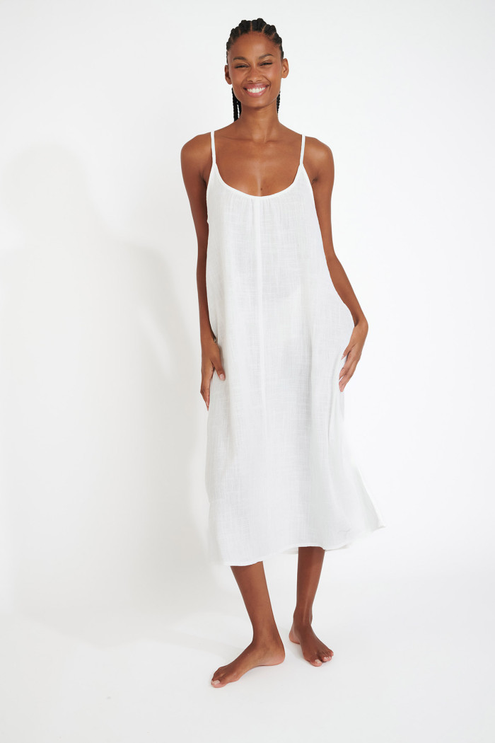 Robe longue blanche CAPUCINE ALYPSO