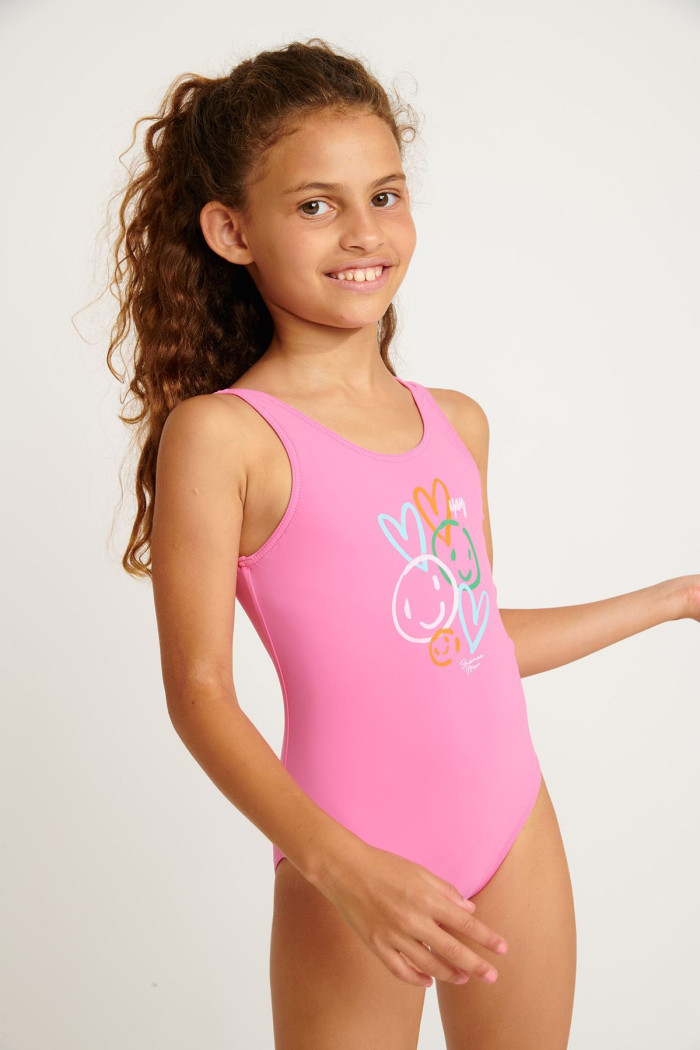 Traje de baño de una pieza rosa M BALOO DRAWING