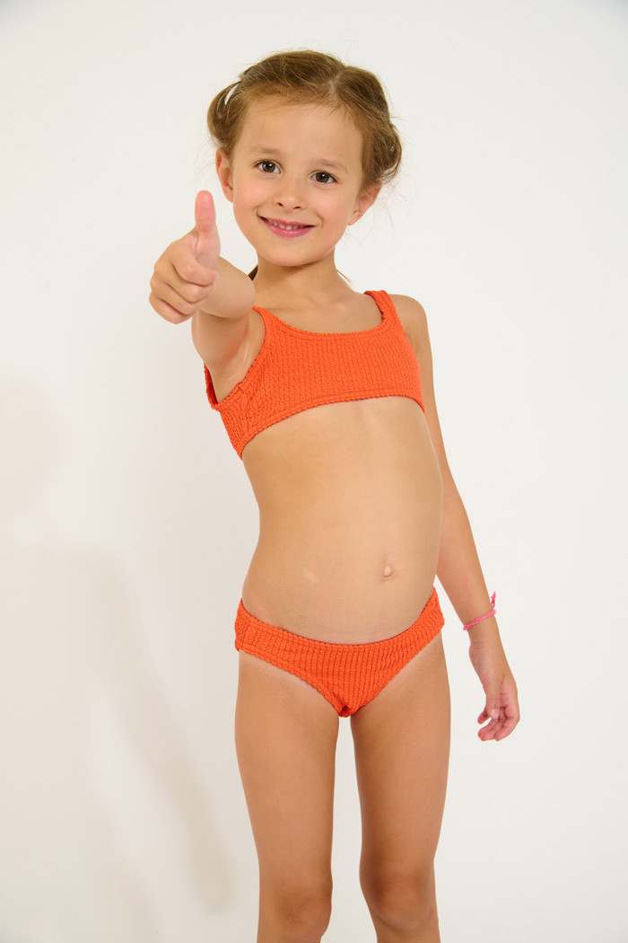 Bikini naranja para niña M CARTOON POPCORN