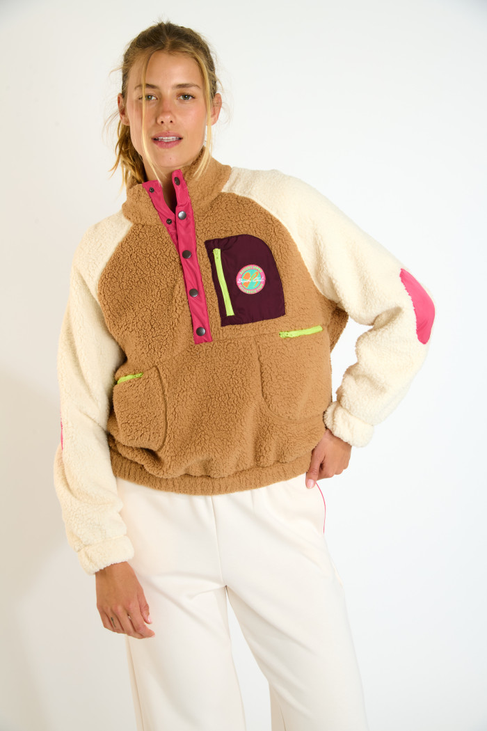 BREW SKIWAX Camel Fleece Sweatshirt