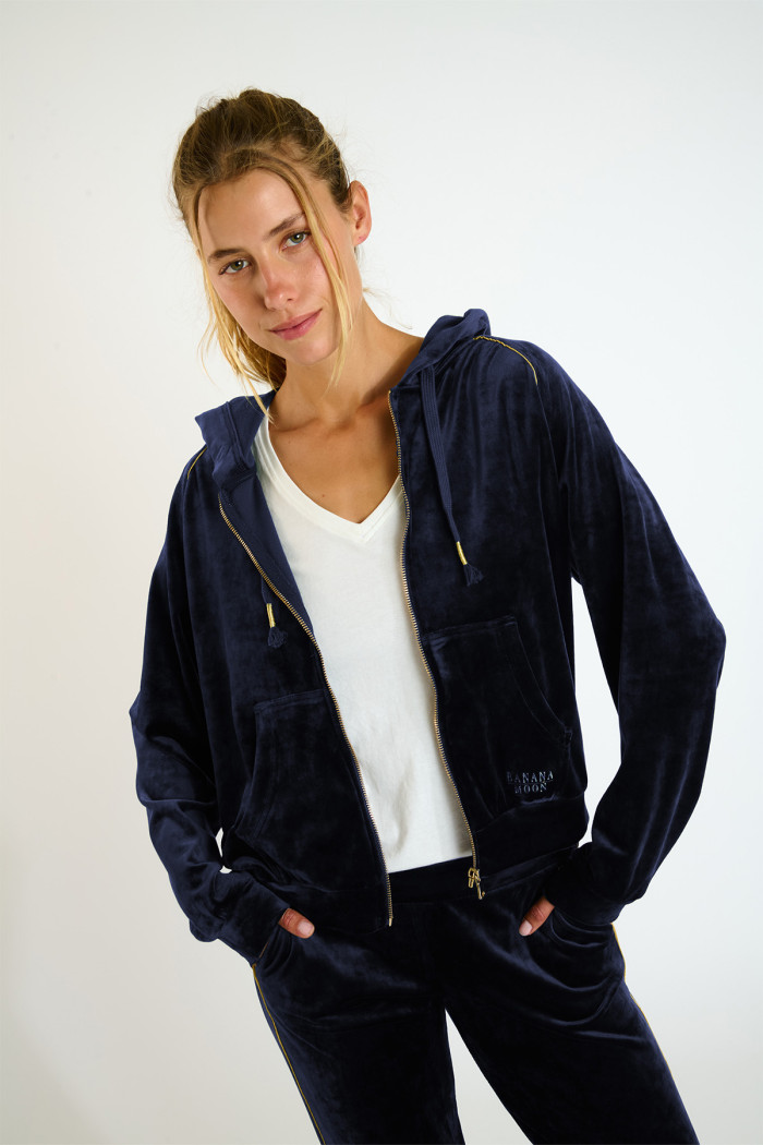 HELEN SEASHINE Blue Velvet Jacket