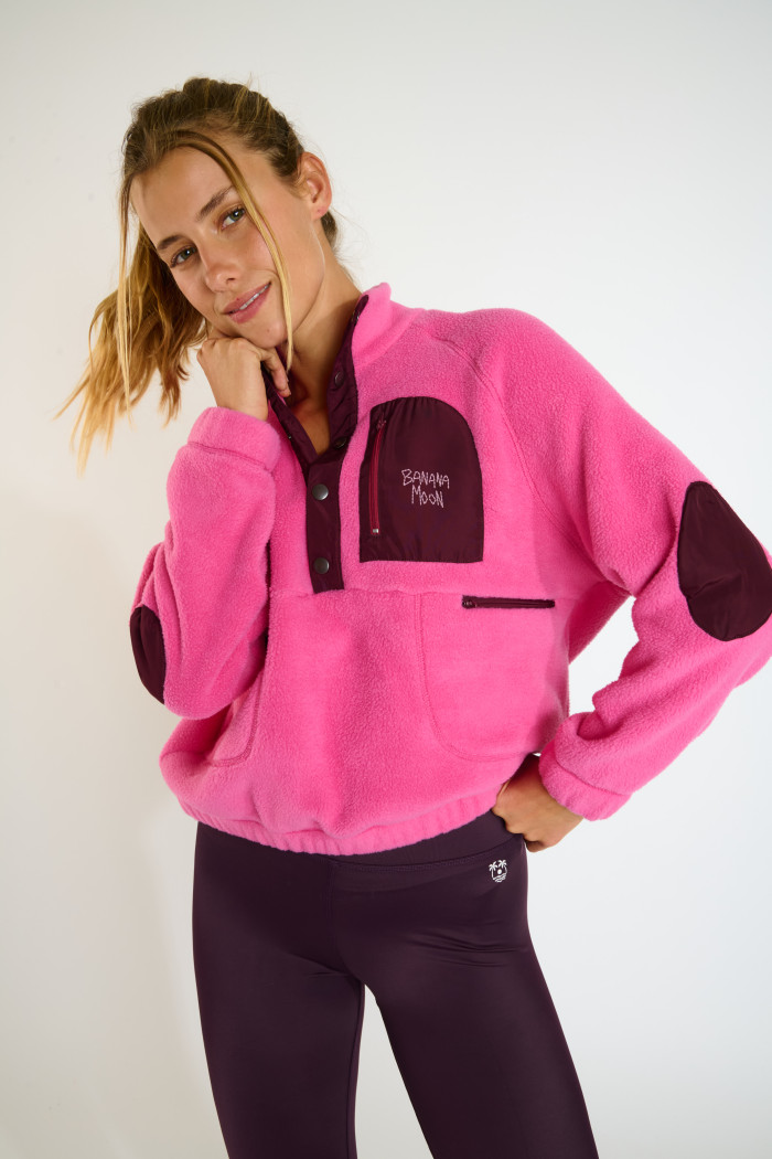 NUZZLE HILLSIDE Fuchsia Fleece Jacket