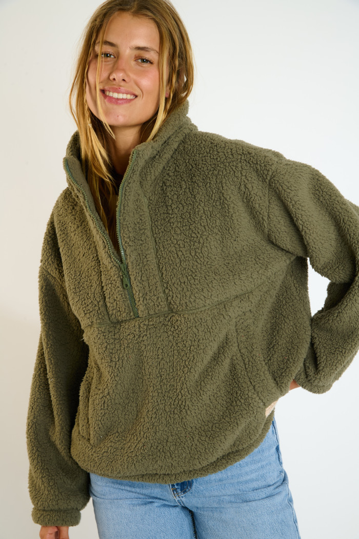 PEAK IGLOO Khaki Fleece Sweatshirt
