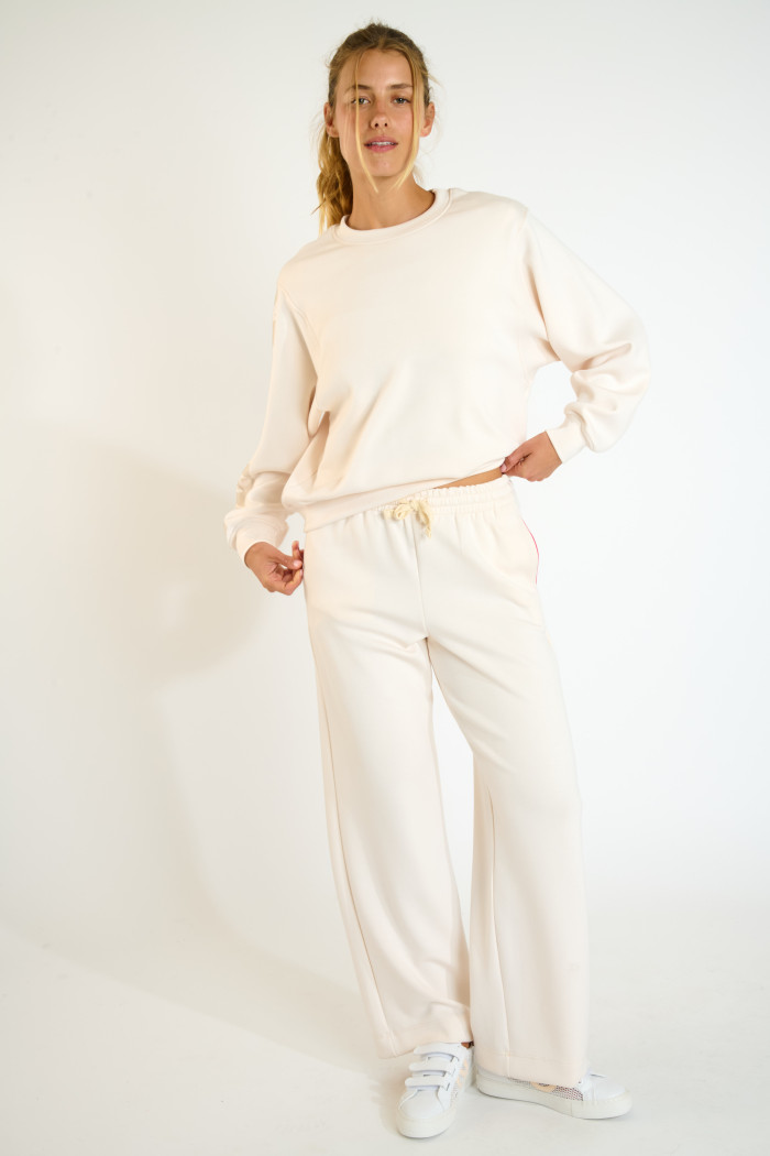 PLANK WELLJOY Cream straight-leg jogging trousers
