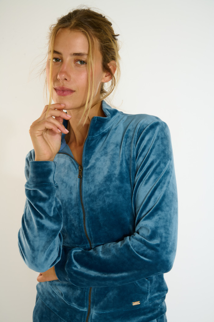 Chaqueta de terciopelo azul THURSO SEALAKE