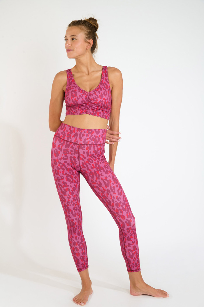 Legging de sport rose imprimé léopard AETO WELLTONIC