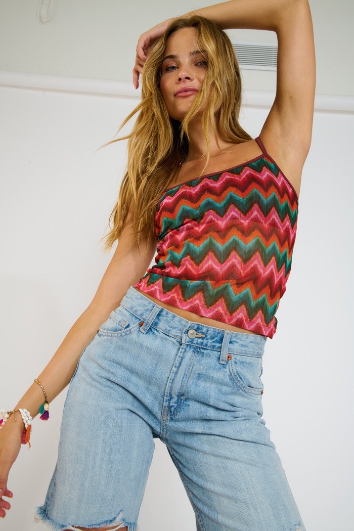 COVEN NALIKATUL tulle tank top