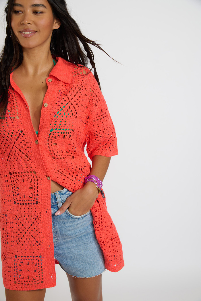 KIRIA MINORCA orange beach tunic