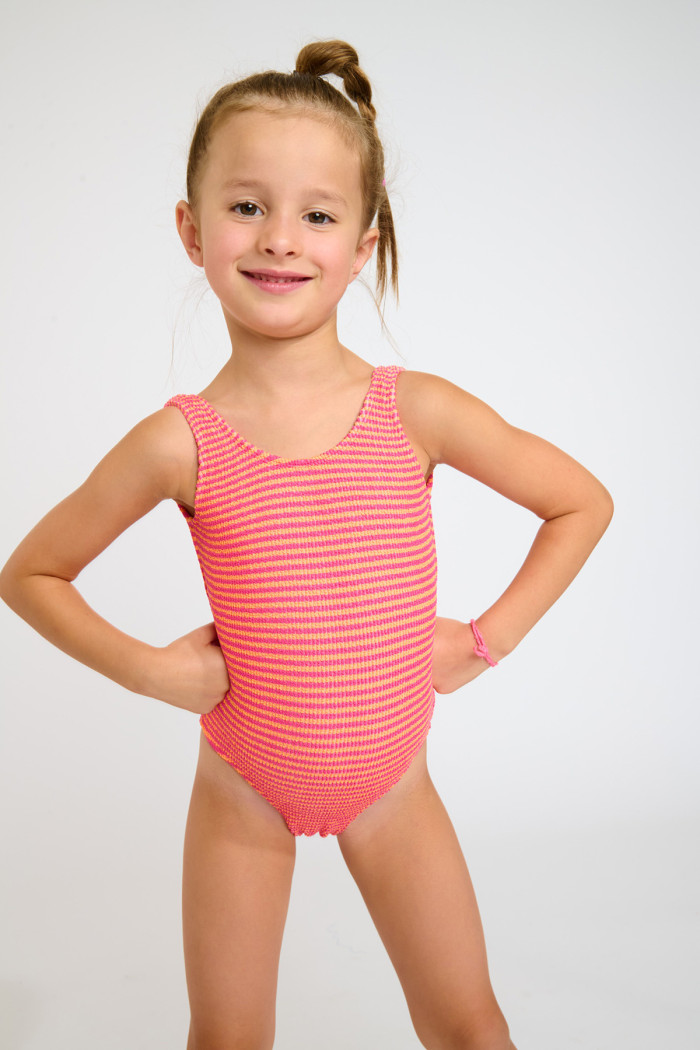 Bañador a rayas fucsia para niña M BALOO BEACHBOP