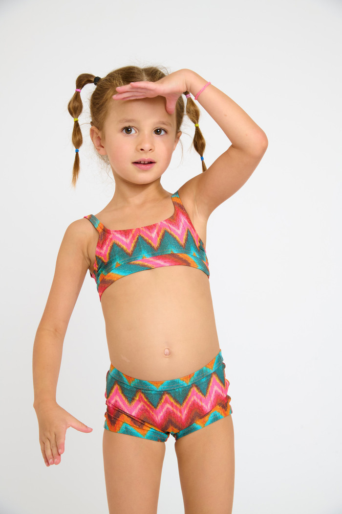 Bikini con estampado zig-zag para niña M BAMBI NALIKA