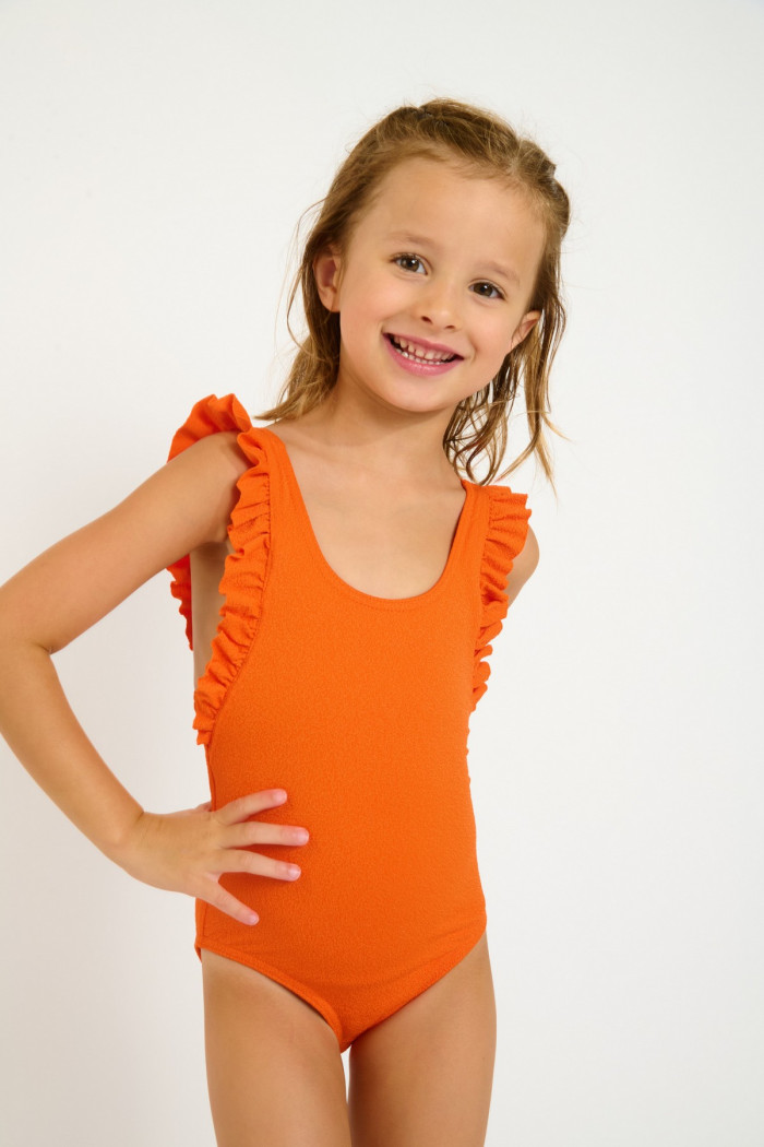 M TUNES SANTAYA orange one-piece swimsuit for girls