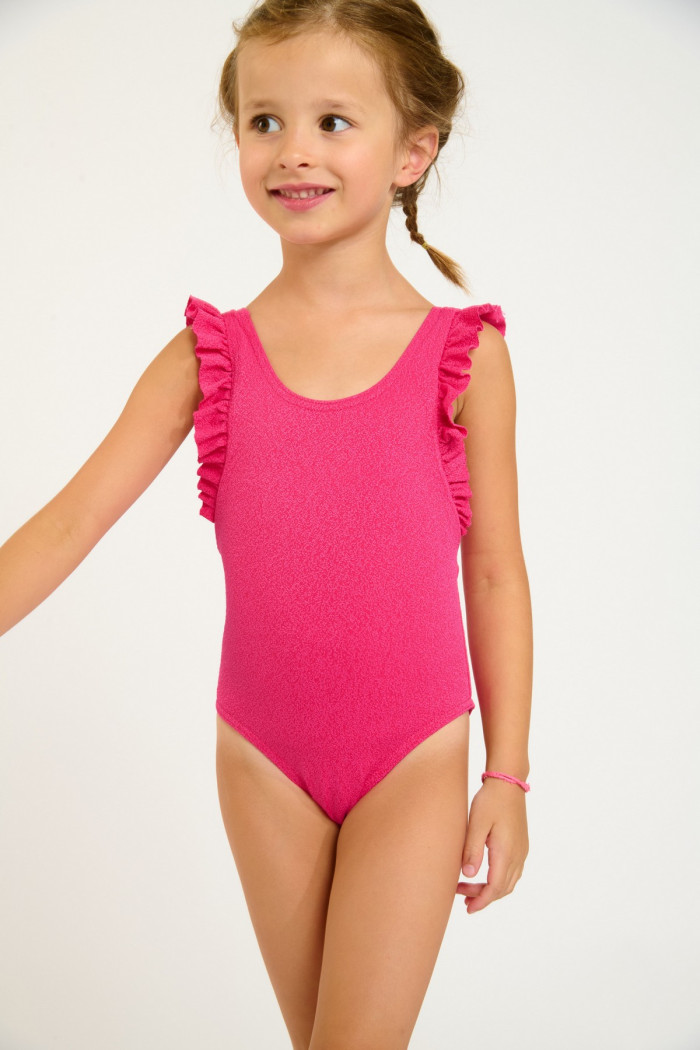 M TUNES SANTAYA raspberry one-piece swimsuit for girls