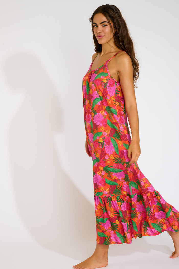 Vestido largo de lino mezcla VAELY BRIDWISH