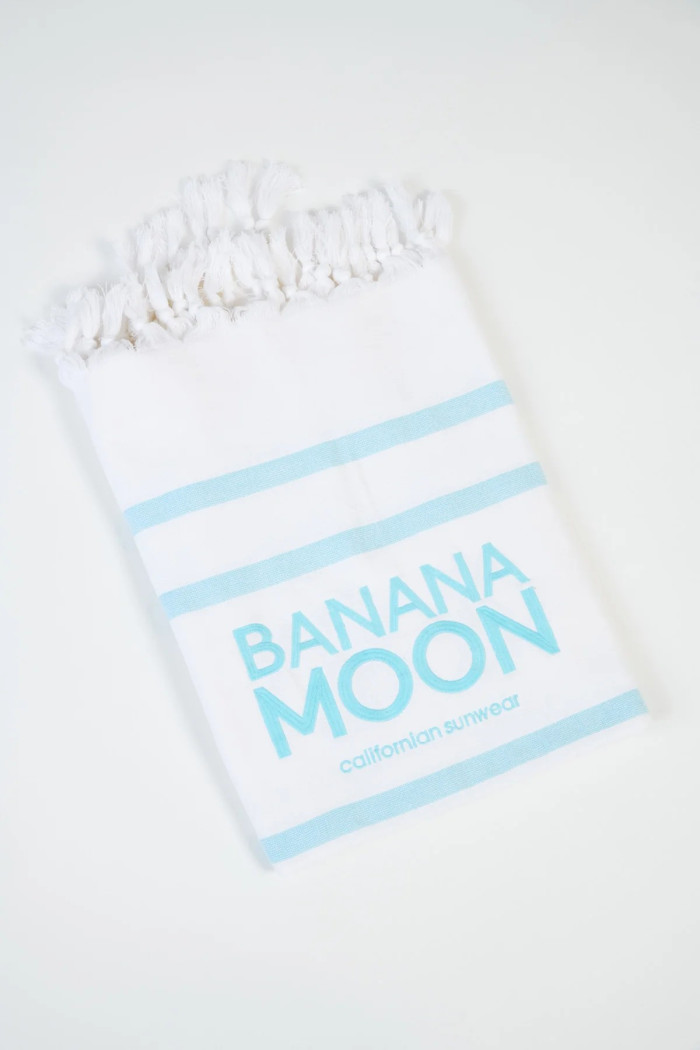 Fouta de playa a rayas turquesa SOULY MARBELLA