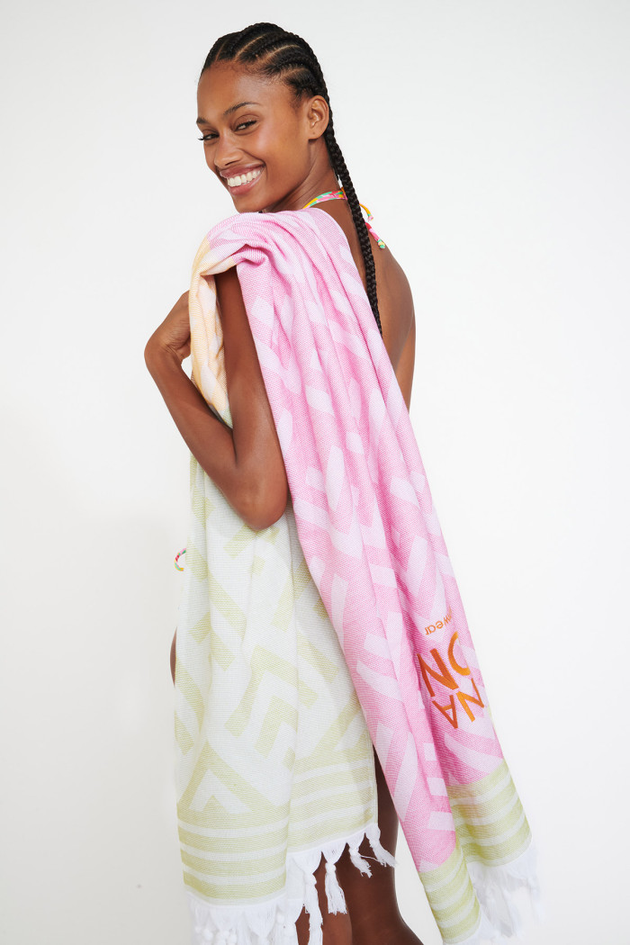 Fouta de playa estampada con rombos RIMBAY MELLO