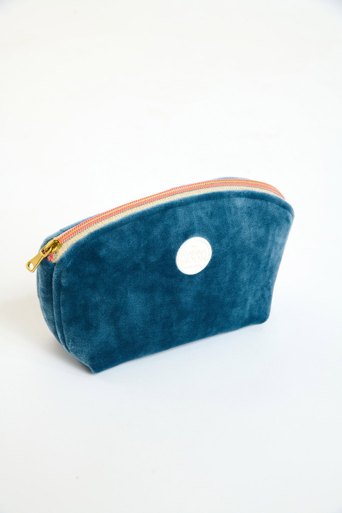 Pouch de terciopelo azul cobalto GRAPHITE LEYLAK