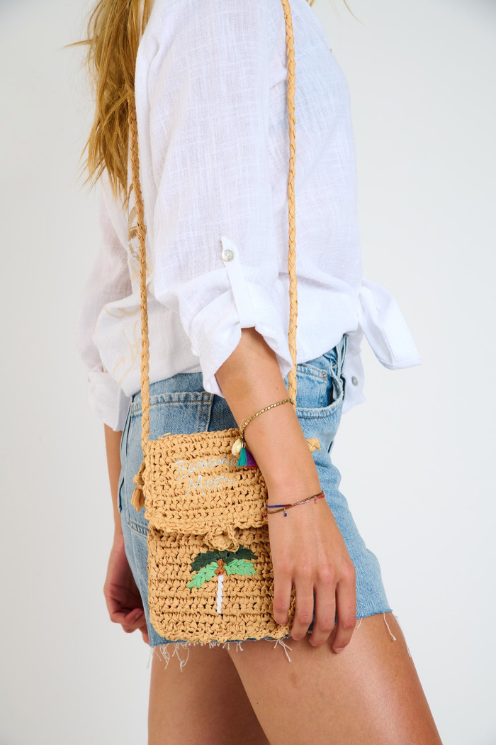 Mini bolso de rafia ALIZO MCKENZIE
