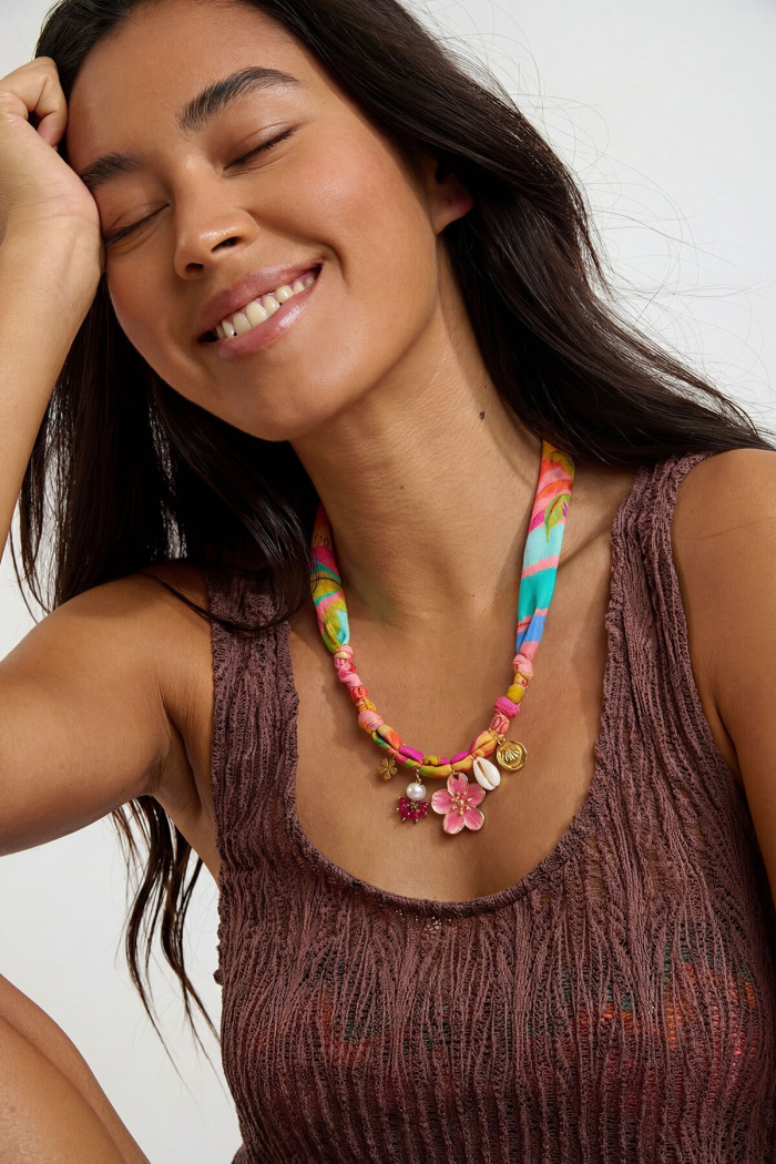 Pink Pendant Necklace BIGRUB CHOCKER
