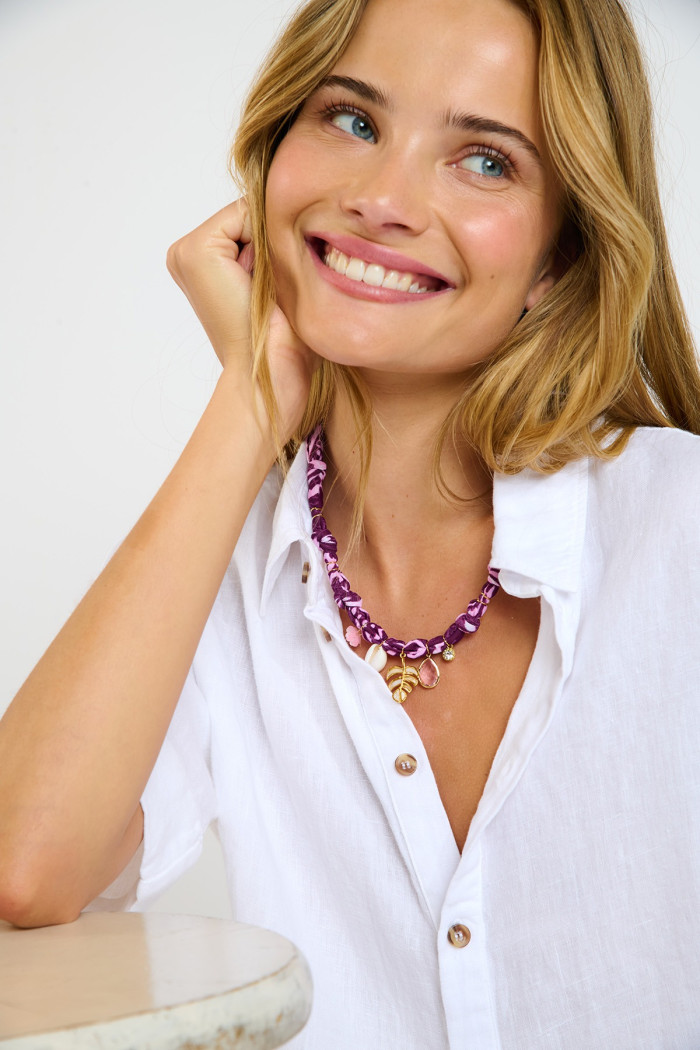 Purple Pendant Necklace BIGRUB CHOCKER