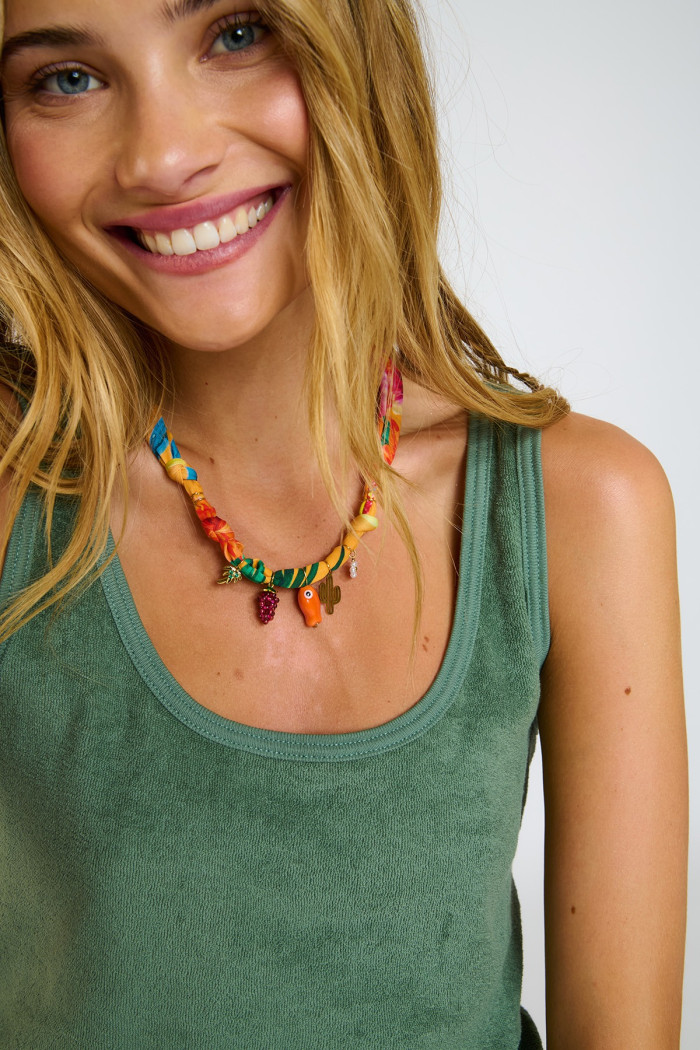 SMALLRUB CHOCKER orange Choker Necklace