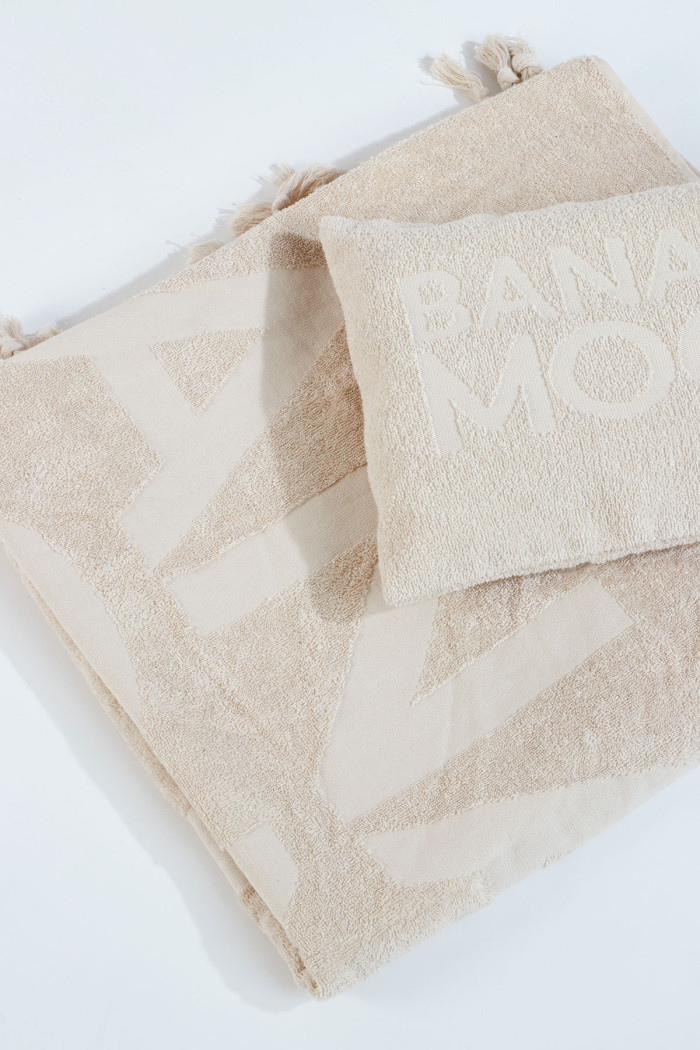 Toalla de playa beige POPSY TOWELY