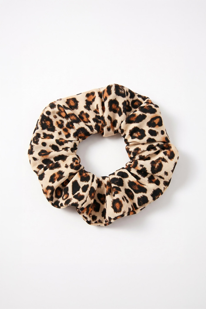 CHOUCHOU SAVARI leopard lycra scrunchie