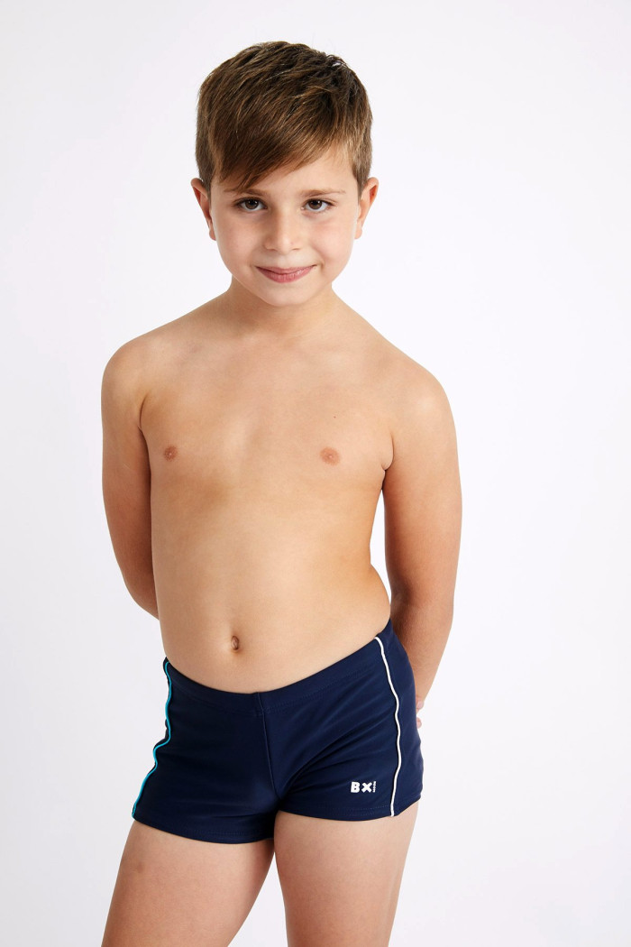 Child's blue swimming trunks