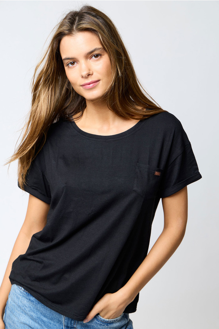 Tshirt femme noir MIALY LAURILOU