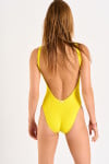 Traje de baño una pieza color limón BELMAR SCRUNCHY