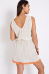 MARZUL MANDALO Ecru striped short dress - 2