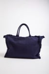 Sac cabas bleu marine en coton Tans Carlina - 3