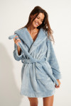 ZARELA PILO fleece blue bathrobe - 2