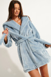 ZARELA PILO fleece blue bathrobe - 3
