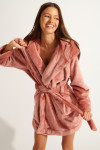 Peignoir en polaire coloris bois de rose ZARELA PILO