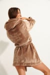 ZARELA PILO fleece taupe bathrobe - 5