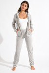 KEENAN SEALAKE light grey velvet trousers - 1