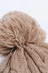 Howson Lemonwood beige gebreide muts met pompom - 4