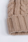 Howson Lemonwood beige gebreide muts met pompom - 5