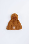 Gorro de ochos marrón con borla Howson Lemonwood