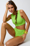 Bañador de dos piezas verde manzana MALEO & NAZA SCRUNCHY