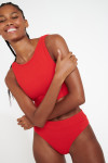 Maillot de bain brassière orange MALEO & MANHA SCRUNCHY