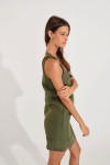 HAWSTON MEDWAY khaki linen dress - 4