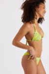 Rico & Lina Benita bandana print bikini in lime green - 5