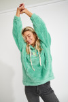 Oversized fleece sweatshirt groen BRADLEY YAMASKA - 4